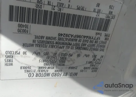 2006 Ford Ranger Sport/Stx/Xlt from USA, damaged, VIN 1FTYR44U96PA39246